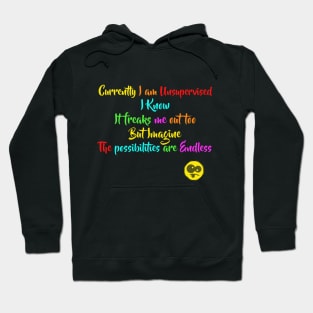 Currently I am Unsupervised - Funny Crazy Humor Attitude Shirt Hoodie